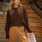 Grace Drop Shoulder Long Sleeve Ribbed Sweater