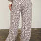 Walter Pants Leopard Drawstring Wide Leg Lounge Pants