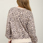 Walter Leopard Contrast Trim Long Sleeve Sweatshirt