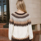 Argyle Collared Button Down Knit Cardigan
