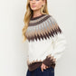 Argyle Collared Button Down Knit Cardigan