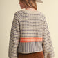Geo Knit Button Up Cardigan Sweater