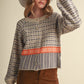 Geo Knit Button Up Cardigan Sweater