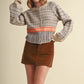 Geo Knit Button Up Cardigan Sweater