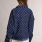 Stevie Collared Polka Dot Windbreaker Jacket