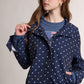 Stevie Collared Polka Dot Windbreaker Jacket