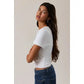 Logic Short Sleeve Square Neck Double Lined Top