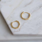 Hexagon Huggie Earrings - Gold or Silver