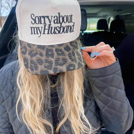 Sorry About My Husband Vintage Trucker