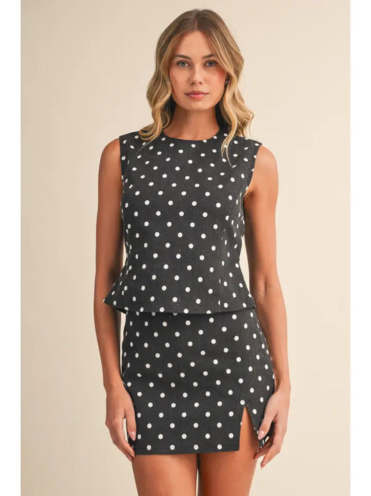 Hallie Polka Dot Mini Skort