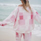 Margo Mockneck Quilted Patchwork Mockneck Sweatshirt