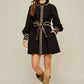 Bishop Button Down Tie Waist Dress