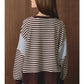 Embrace Preppy Oversized Knit Sweatshirt