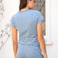 Marlowe Tee Classic Crewneck Stripe Short Sleeve T-Shirt