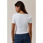Logic Short Sleeve Square Neck Double Lined Top