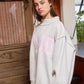 WWJD Embroidered Mock Neck Sweatshirt