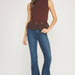 Richmond Lace Contrast Mock Neck Sleeveless Knit Top