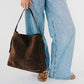 Evie Suede Hobo Shoulder Bag