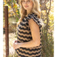 Wavy Stripe Sweater Knit Top