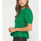 Xaviaer Flared Puff Sleeve Knit Sweater