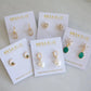 CZ Oval Dangle Earrings