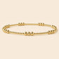 Tarnish Resistant Trio Gold Beaded Stretch Bracelet, Smooth