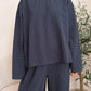 Writer Navy Blue Polka Dot Loungewear Long Sleeve Top