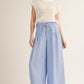 Lyric Drawstring Wasit Wide Leg Solid Pants Drawstring Wasit Wide Leg Solid Pants