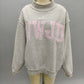 WWJD Embroidered Mock Neck Sweatshirt