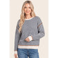 Camdenton Contrast Stripe Long Sleeve Crew Neck Sweater