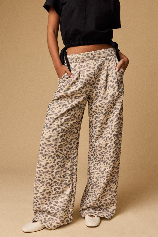 Legend Leopard Print Wide Leg Pants