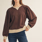Elmhurst Puff Shoulder Long Sleeve Casual Top