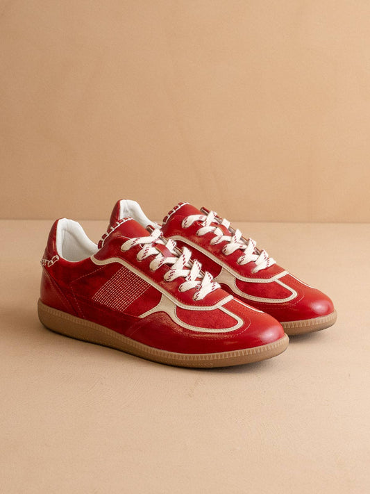 The Dalia | Cherry Lace Up Sneaker