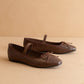 The Logan | Coffee Woven Ballet Fall Flat