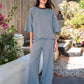 Marlowe Pants Stretch Mid Waist Stripe Wide Leg Pants