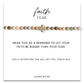Faith Over Fear Feldspar Stretch Bracelet w/ Cross