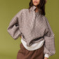 Checkered Piper Snap Button Sweater