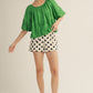 Yield High Waist Polka Dot Print Shorts