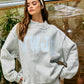 WWJD Embroidered Mock Neck Sweatshirt