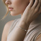 Trio Silver Plated Beaded Stretch Bracelet with Pearls