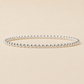 Silver Plated 3mm Smooth Beaded Stretch Bracelet