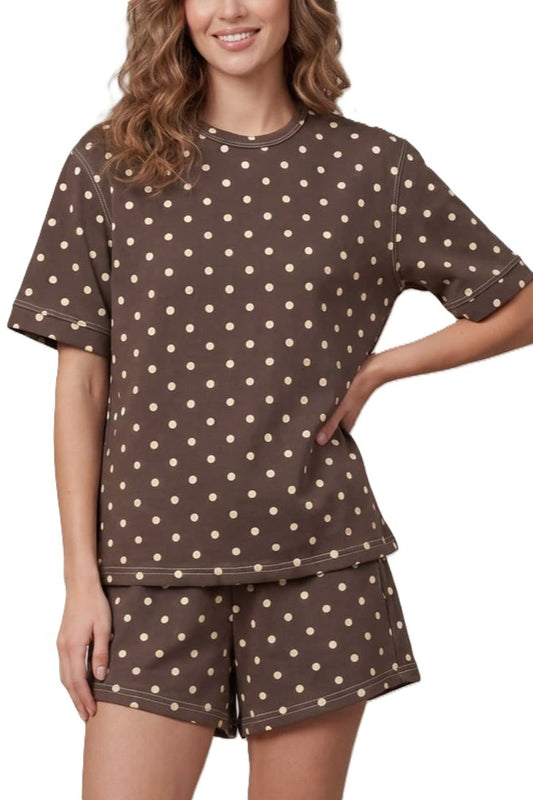 Danielle Shorts Knit Polkadot Shorts