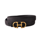 Horsebit Buckle Equestrian Stitched Suede/Napa Leather Belt