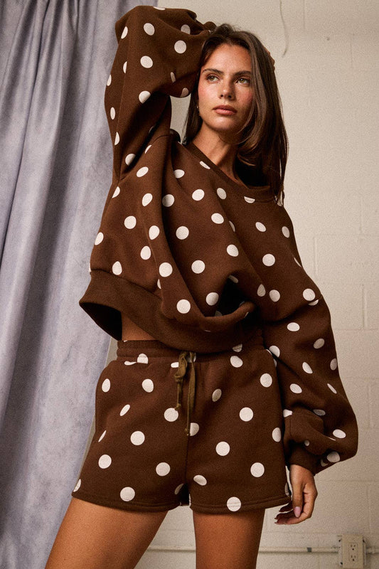 Bodi Top Polka Dot Fleece Sweatshirt