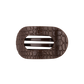 Brown Crocodile Medium Flat Round Hair Clip