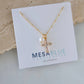 Pearl, CZ Cross Necklace 