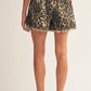 Animal Frayed Hem Leopard Shorts Frayed Hem Leopard Shorts