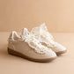 The April | Cream Lace-Trimmed Retro Sneaker