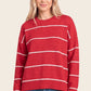 Blanket Stitch Striped Sweater