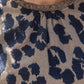 Hadley Fringe Detail Textured Animal Print Top